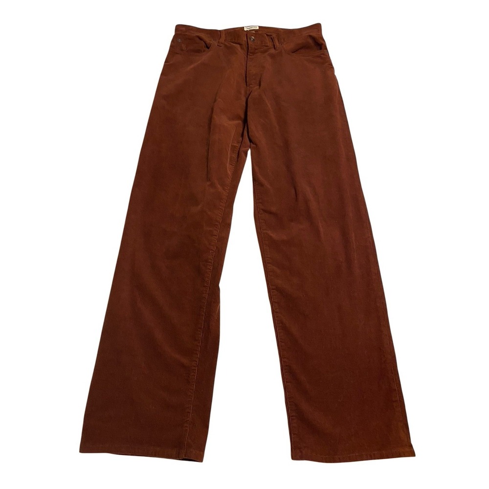 Todd Snyder Men's 34x34 Relaxed Fit Corduroy Pants Brown Chino Style 5-Pocket